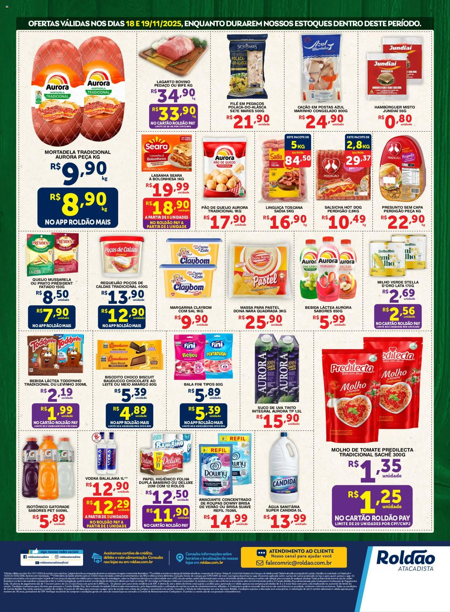 Roldão Folheto - válido de 18.11.2025 | Página: 2 | Produtos: Biscoito, Leite, Presunto, Salada