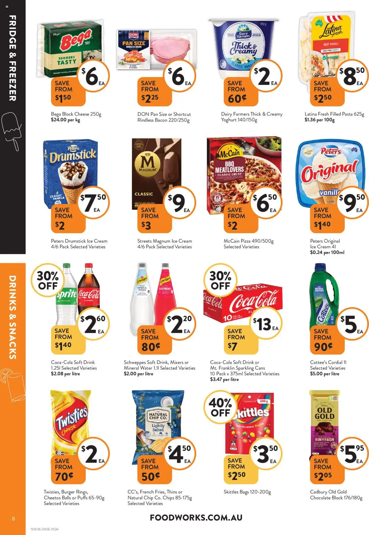 Foodworks catalogue - valid from 06.08.2025 | Page: 8 | Products: Chocolate, Beef, Pasta, Fruits