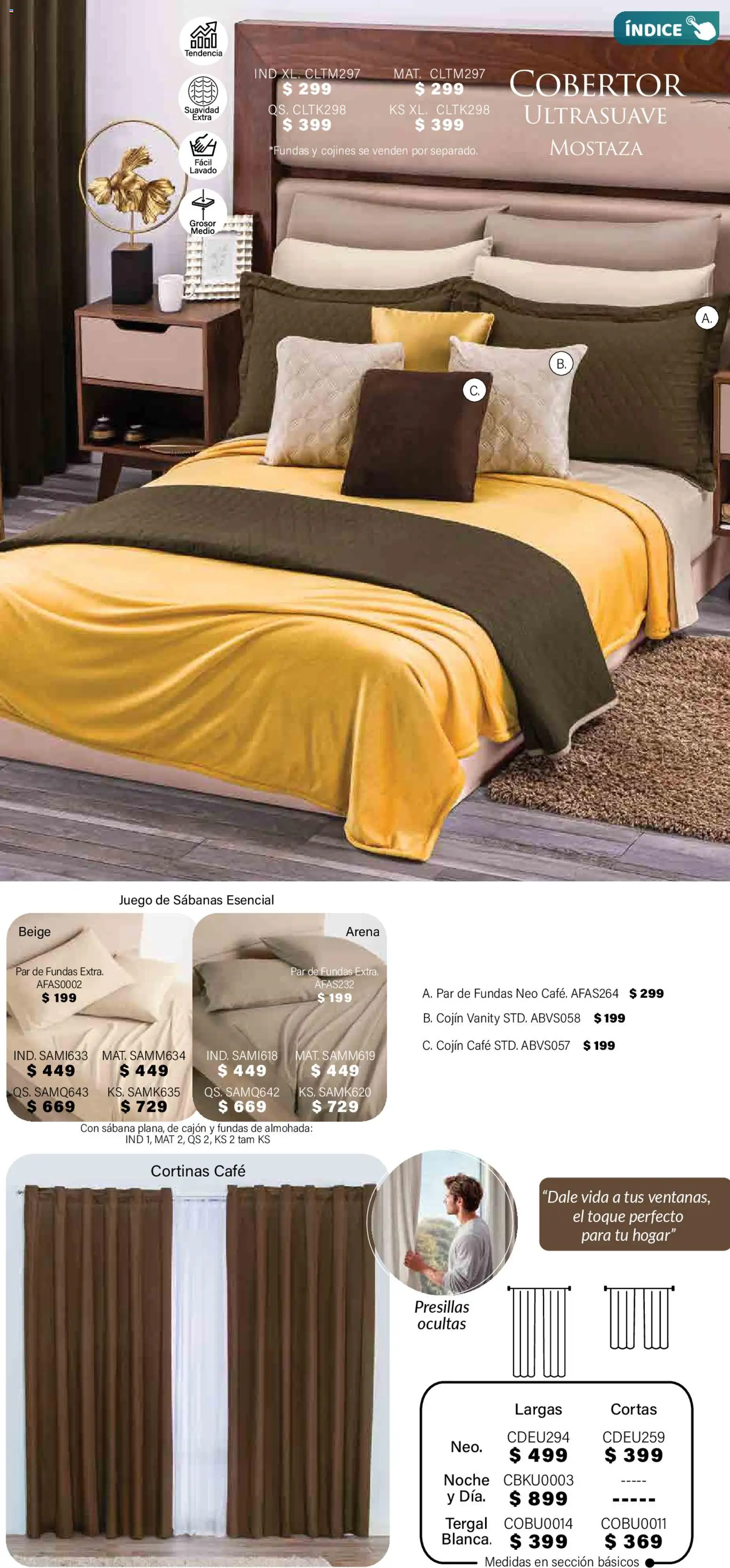 Nuevas ofertas de Colchas Concord válidas en toda la República Mexicana desde el 01.11.2025. ¡Encuentra las mejores ofertas en Colchas Concord Buen Fin! | Página: 373 | Productos: Cobertor, Juego, Sabanas, Cortinas