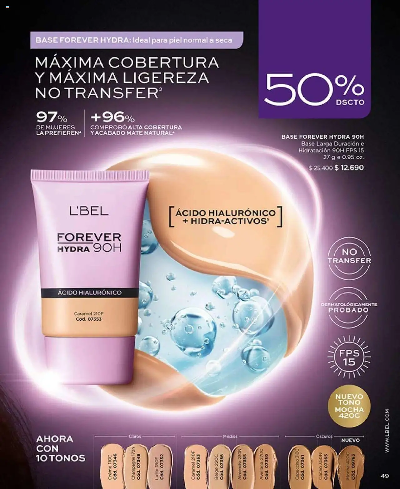 Catálogo L'Bel Campaña 16 │ válido desde el 24.09.2025 | Página: 49 | Productos: Almendra, Cacao, Mate, Base