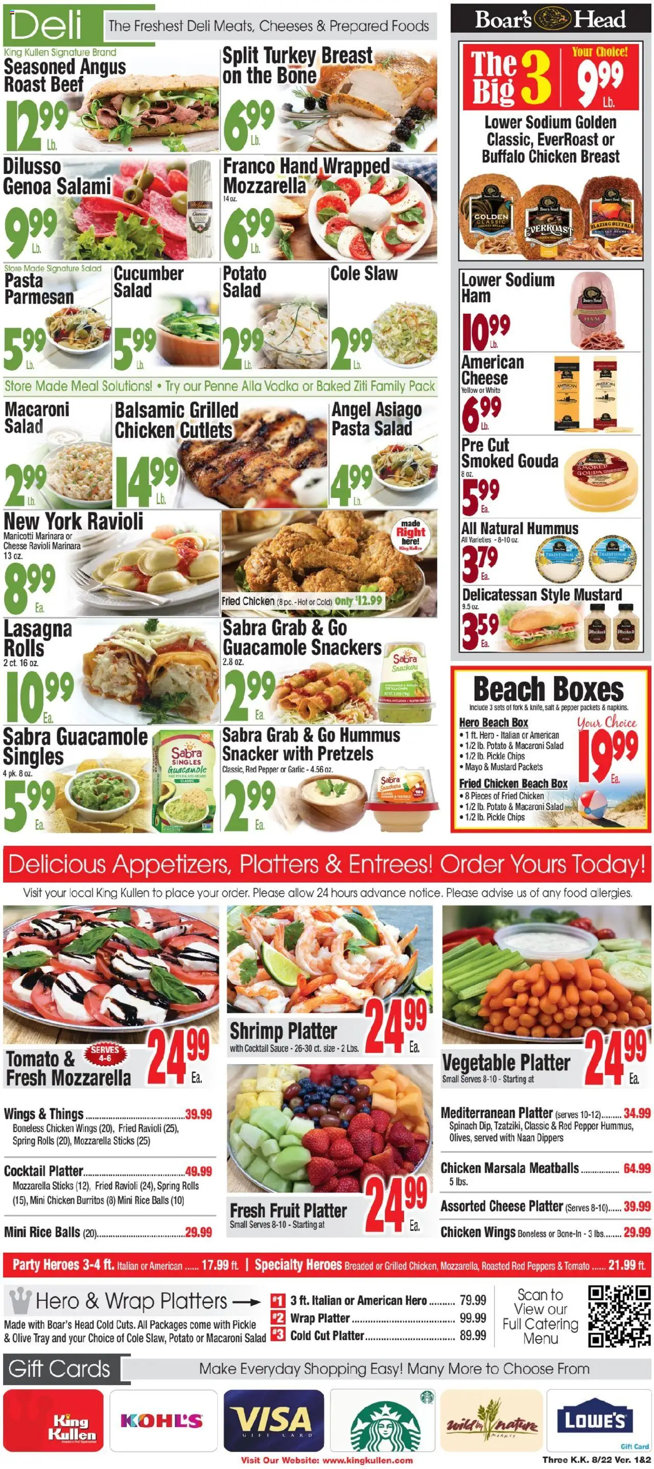 King Kullen Weekly Ad - valid from 22.08.2025 | Page: 3 | Products: Peppers, Spinach, Cheese, Rice