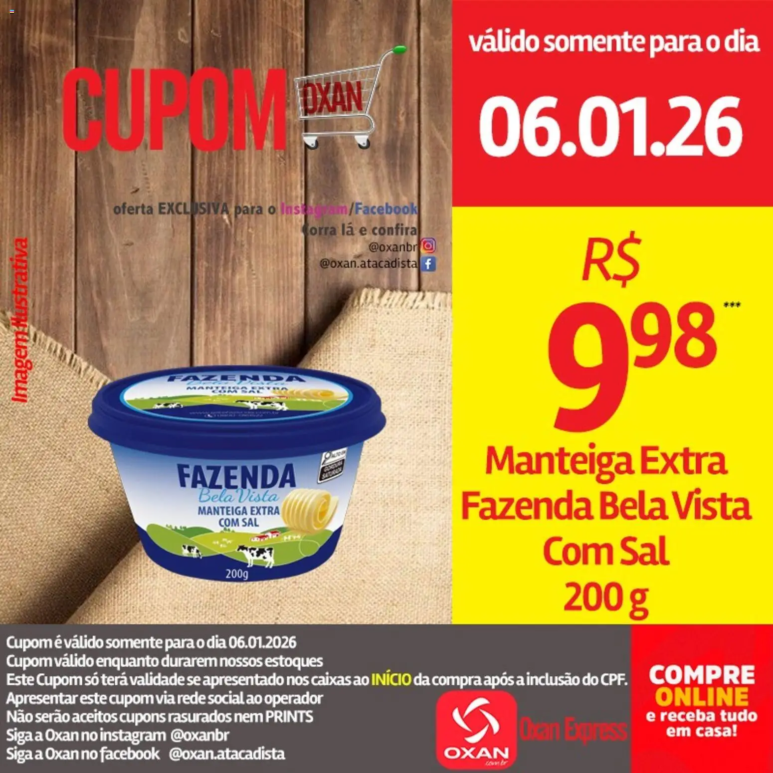 Oxan Atacadista Folheto - válido de 06.01.2026 | Página: 13 | Produtos: Manteiga, Sal