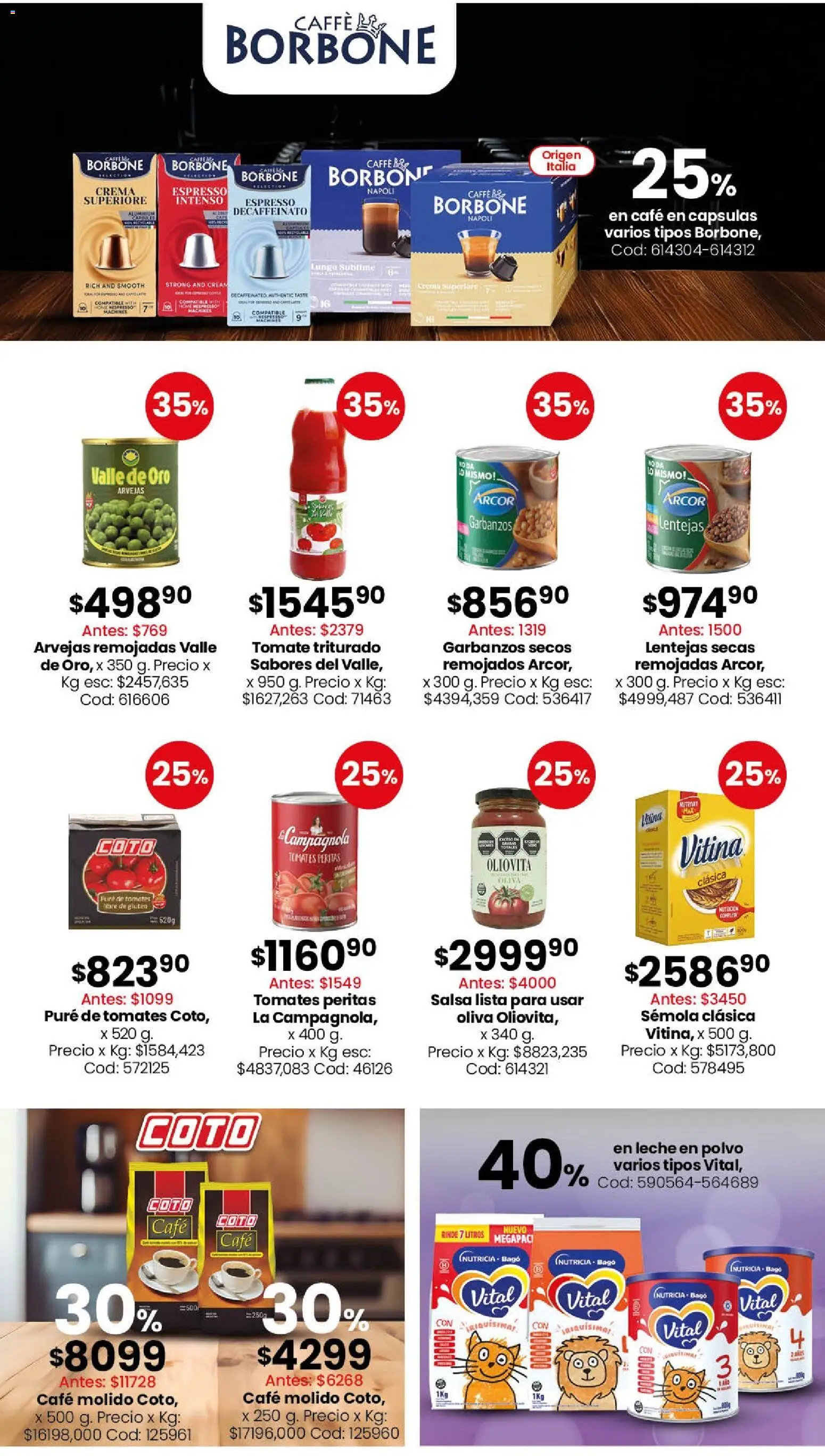 Coto - Ofertas Almacén y bebidas │ válido desde el 06.04.2026 | Página: 3 | Productos: Leche en polvo, Polvo, Oliva, Tomate