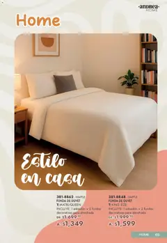 Vista previa de Andrea catálogo Mamá y Peques, nuevo folleto de la tienda, válido en México a partir del 19.04.2026 | Página: 65 | Productos: Funda, Almohada