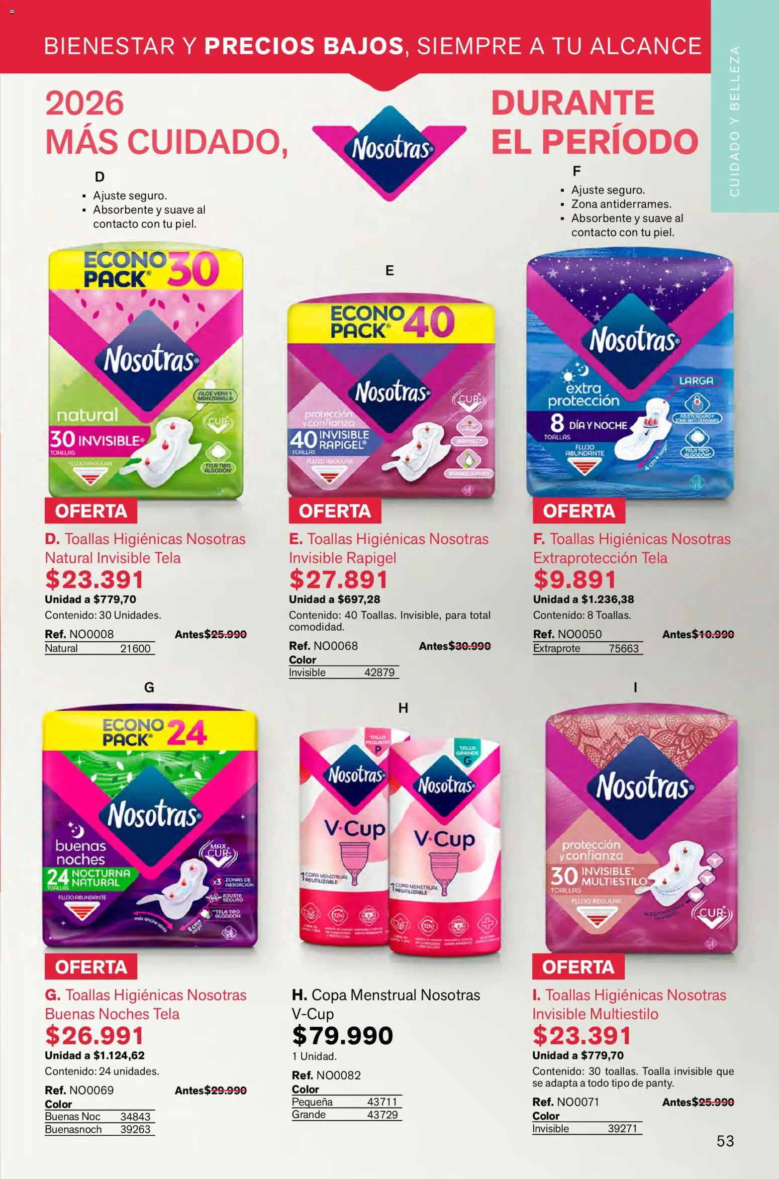 Leonisa revista - valida desde el 02.01.2026 | Página: 53 | Productos: Algodón, Toalla, Toallas, Copa menstrual