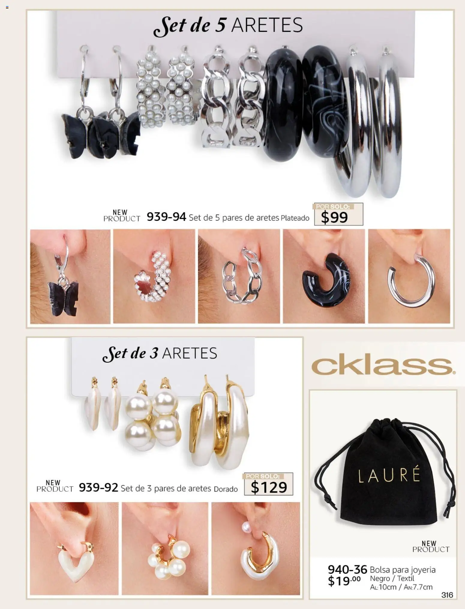 Nuevas ofertas de Cklass válidas en toda la República Mexicana desde el 02.01.2026. ¡Encuentra las mejores ofertas en Cklass catálogo Primavera! | Página: 358 | Productos: Bolsa, Aretes