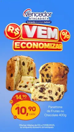 Vencedor Atacadista - Ofertas Panettone - Pré-Visualização do folheto da loja Vencedor Atacadista, válido de 02.08.2025