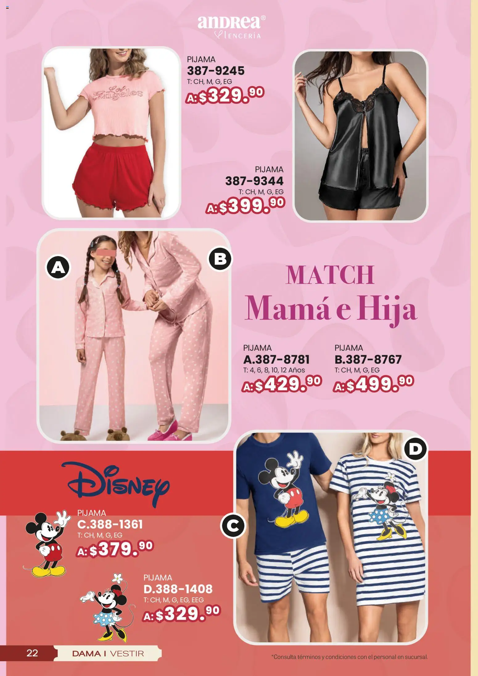 Nuevas ofertas de Andrea válidas en toda la República Mexicana desde el 25.01.2026. ¡Encuentra las mejores ofertas en Andrea catálogo San Vatentín! | Página: 22 | Productos: Pijama, Lenceria