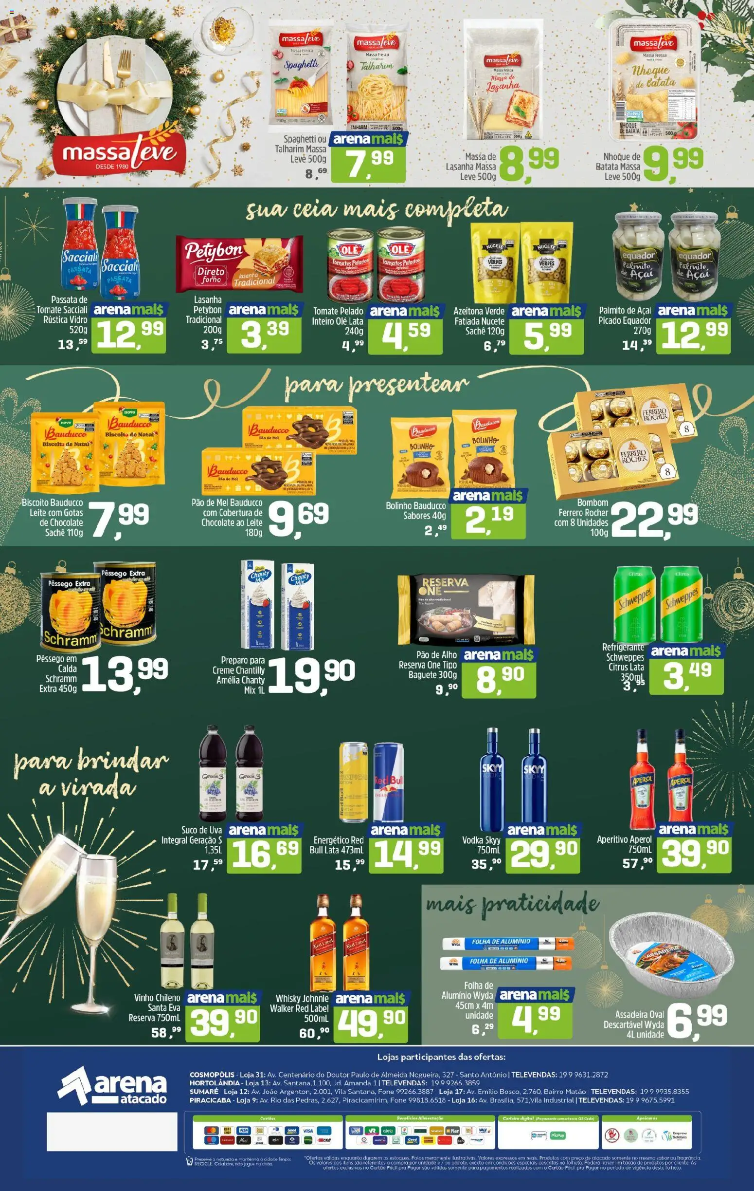 Arena Atacado Folheto - válido de 17.12.2025 | Página: 2 | Produtos: Palmito, Suco, Creme, Bombom