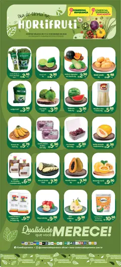Comercial Esperança ofertas Hortifruti - Pré-Visualização do folheto da loja Comercial Esperança, válido de 17.03.2026