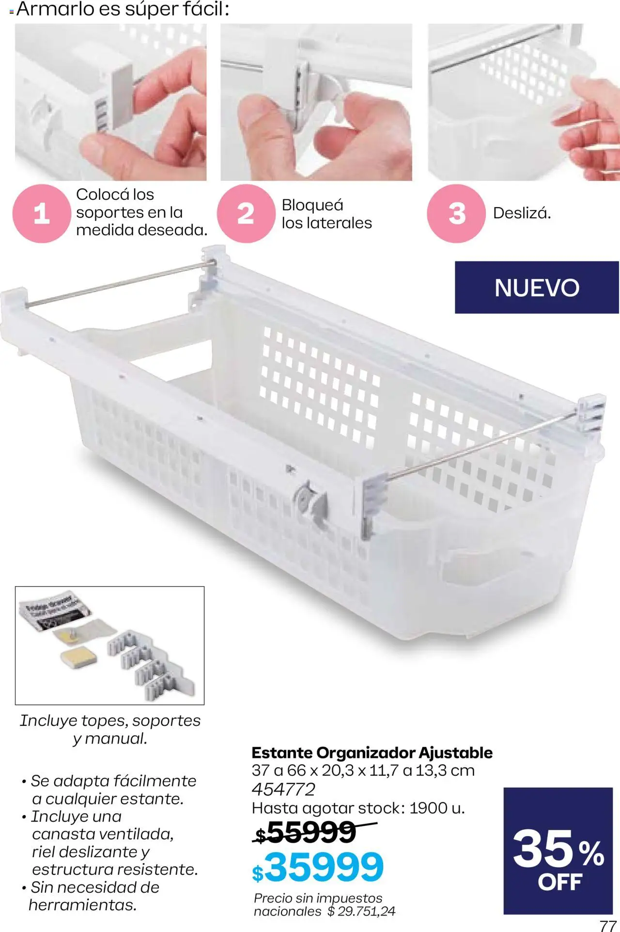 Tupperware Folleto │ válido desde el 08.09.2025 | Página: 78 | Productos: Organizador, Riel, Estante, Canasta