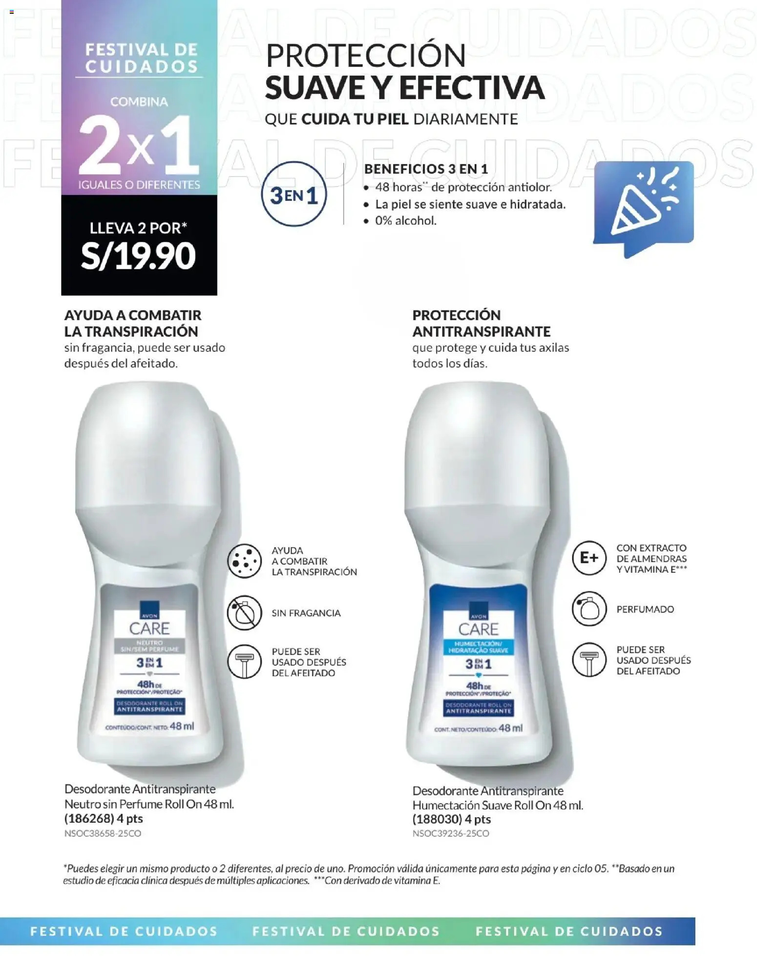 Catálogo Avon válido desde 10.03.2026 | Página: 30 | Productos: Desodorante, Antitranspirante, Almendras, Perfume