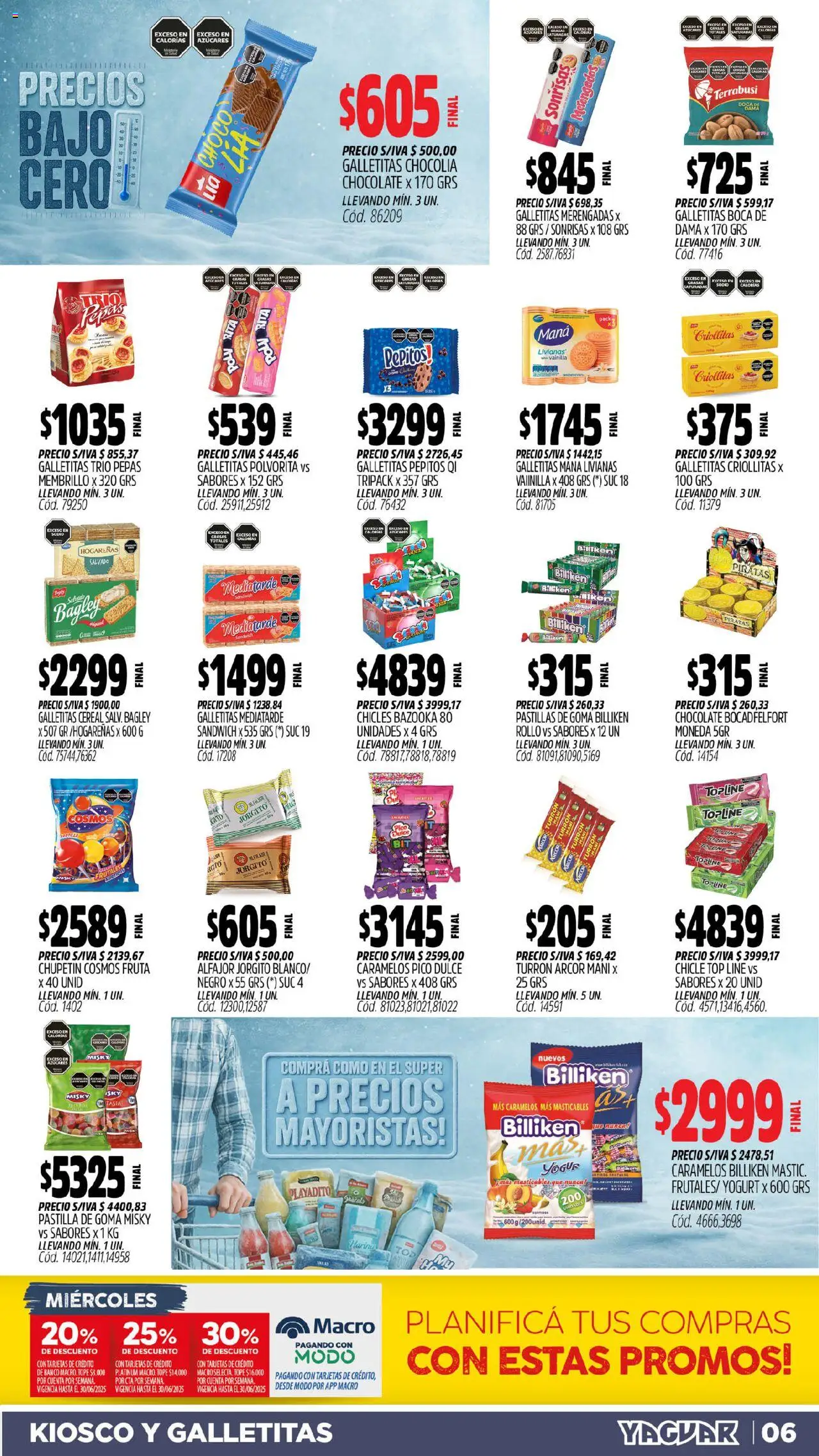 Yaguar catálogo │ válido desde el 16.06.2025 | Página: 6 | Productos: Banco, Harina, Mani, Chicle