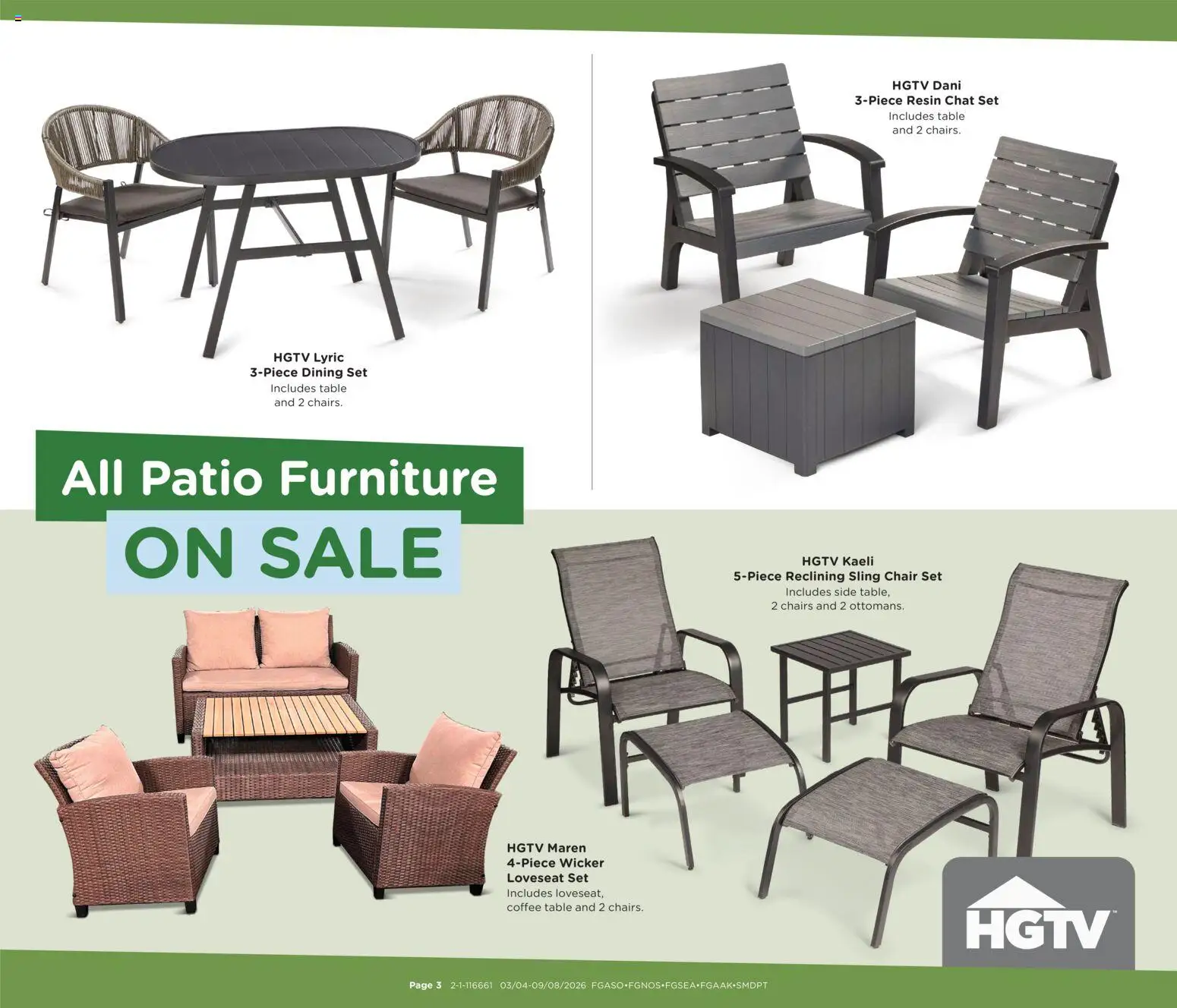 Fred Meyer Home & Apparel - valid from 04.03.2026 | Page: 3 | Products: Coffee table, Table, Chair, Loveseat