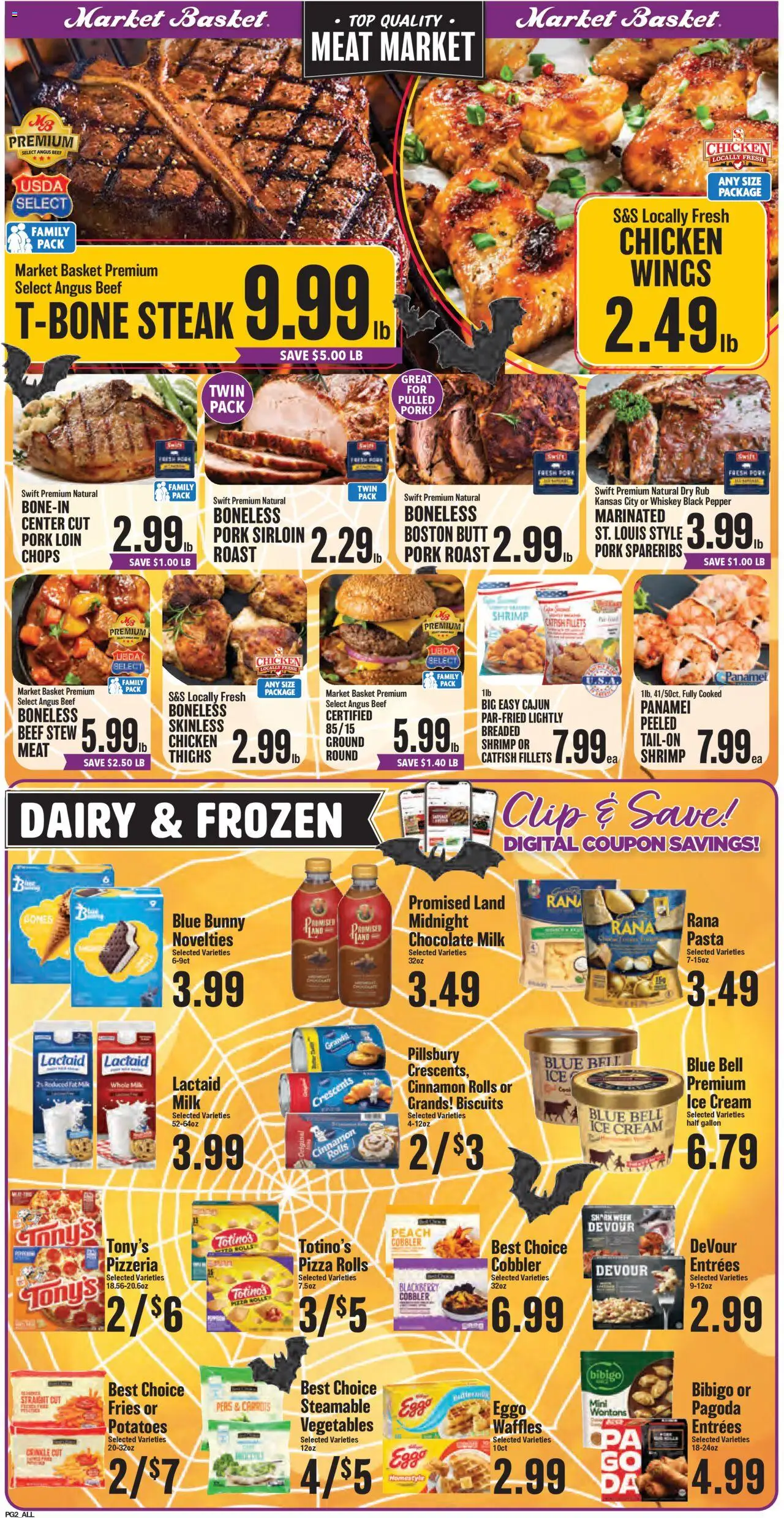 Market Basket - Southeast Texas - valid from 15.10.2025 | Page: 2 | Products: Basket, Beef, Ice cream, Peach
