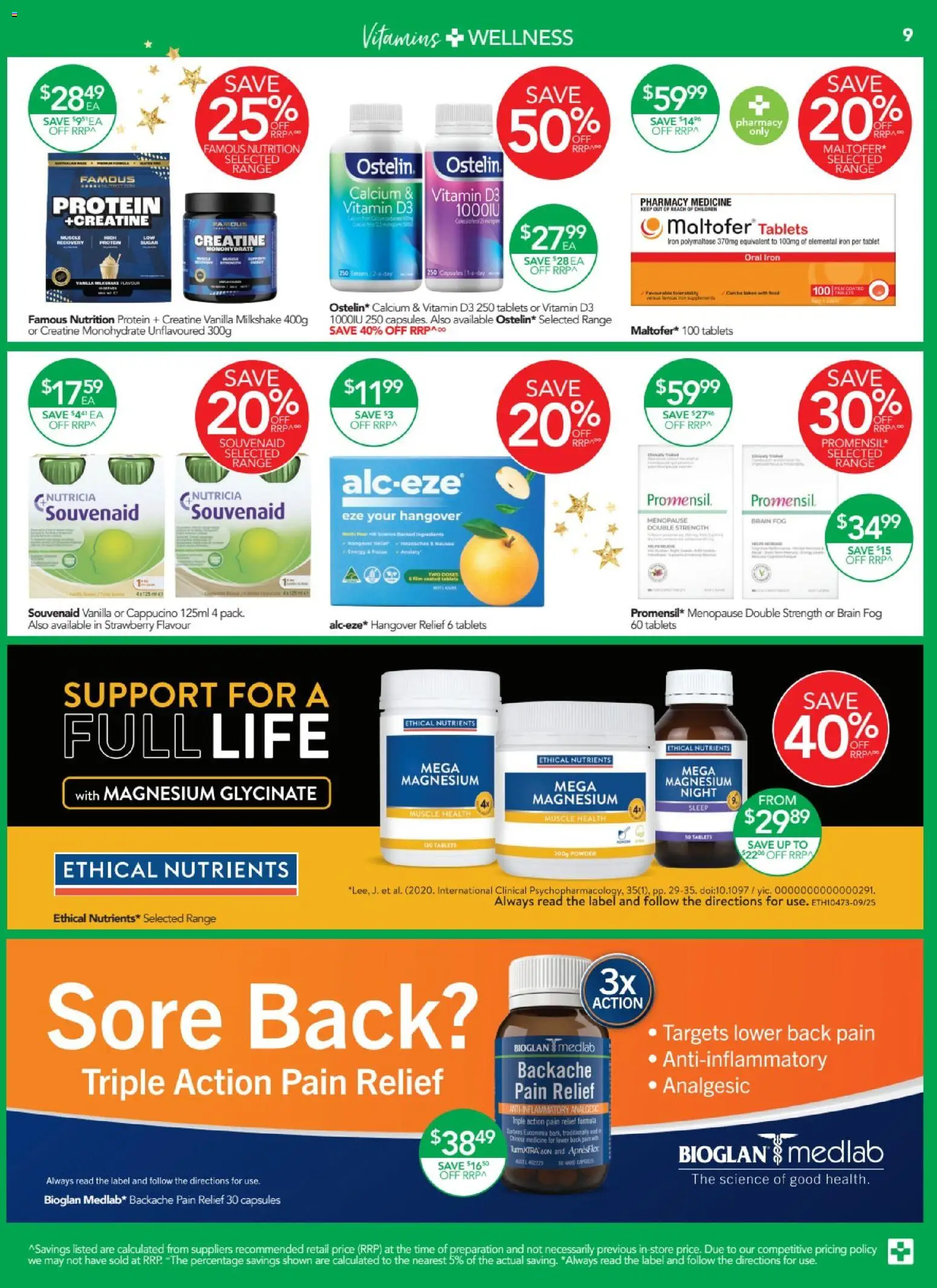 Terry White catalogue - valid from 04.12.2025 | Page: 9 | Products: Powder, Sugar, Iron, Pain relief