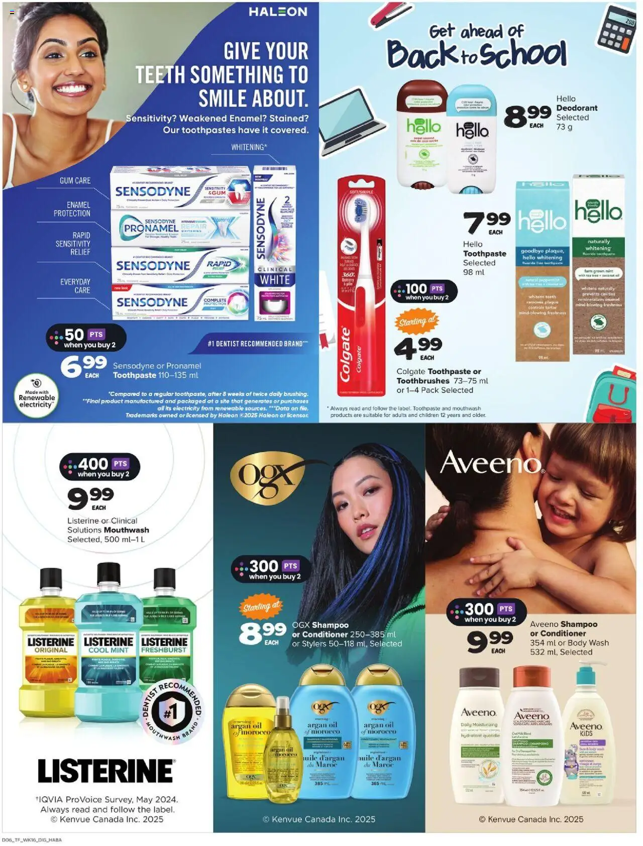 Thrifty Foods flyer valid from 14.08.2025 | Page: 15 | Products: Shampoo, Deodorant, Mouthwash, Oil