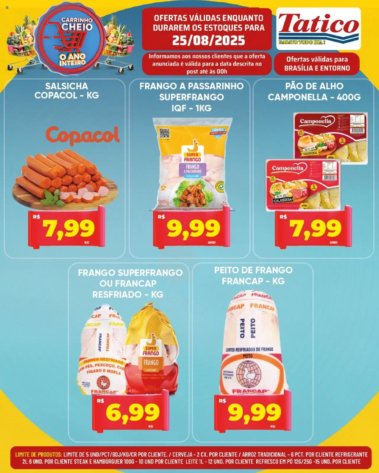 Tatico Folheto - válido de 25.08.2025 | Página: 9 | Produtos: Refresco, Pao de alho, Salsicha, Frango