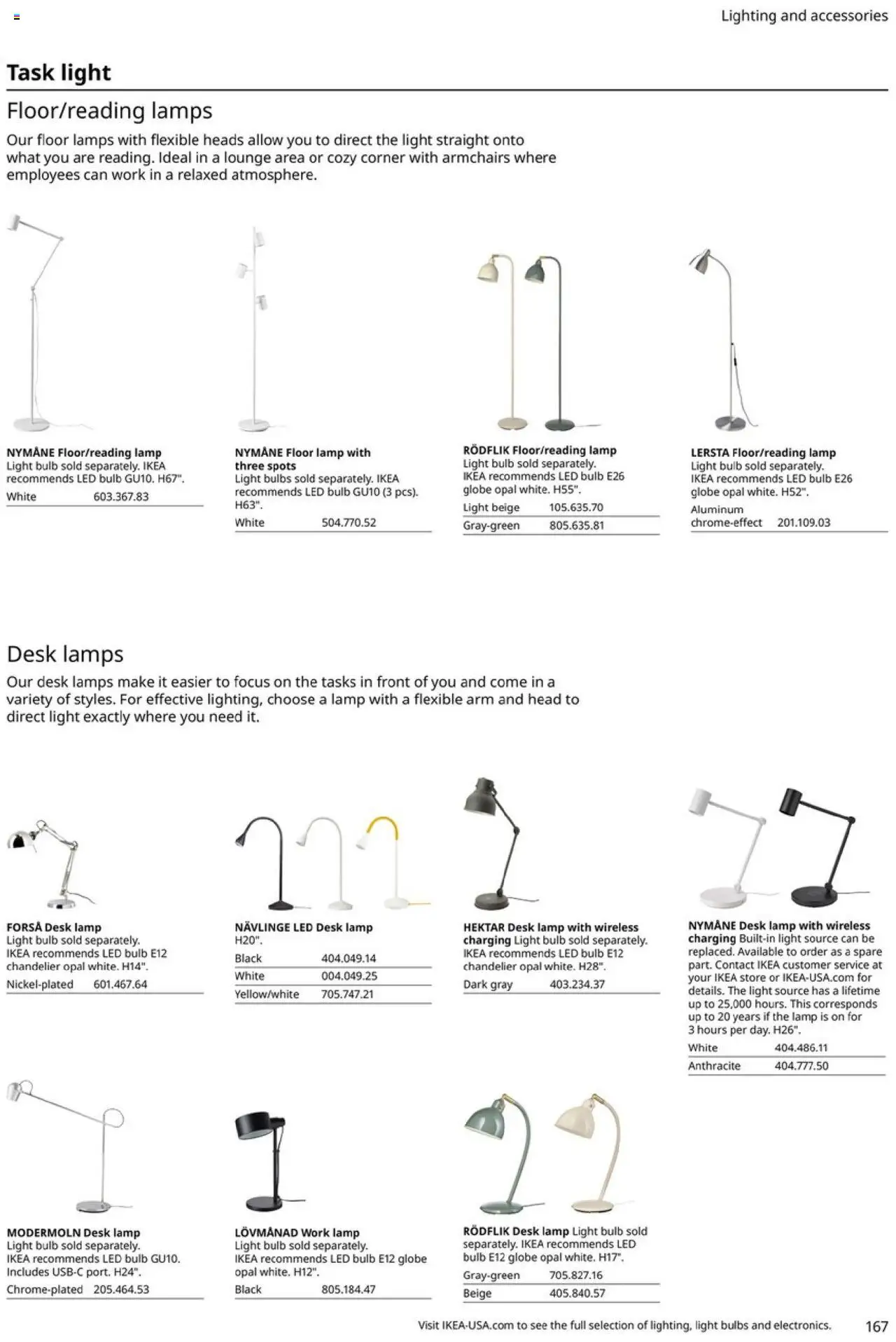IKEA Office Brochure 2025 - valid from 01.03.2025 | Page: 167 | Products: Lamp, Desk