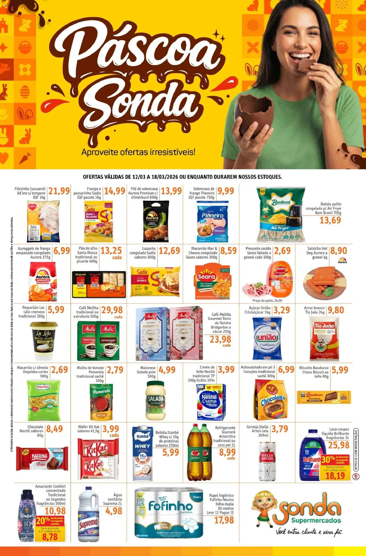 Sonda Folheto - válido de 12.03.2026 | Página: 1 | Produtos: Guaraná, Pão, Presunto, Cerveja
