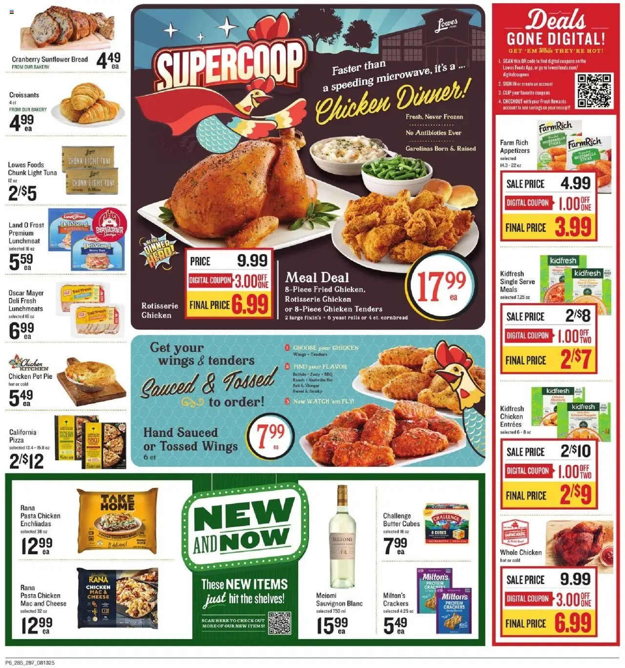 Lowes Foods Weekly Ad - NC - valid from 13.08.2025 | Page: 8 | Products: Clip, Pizza, Salt, Croissants
