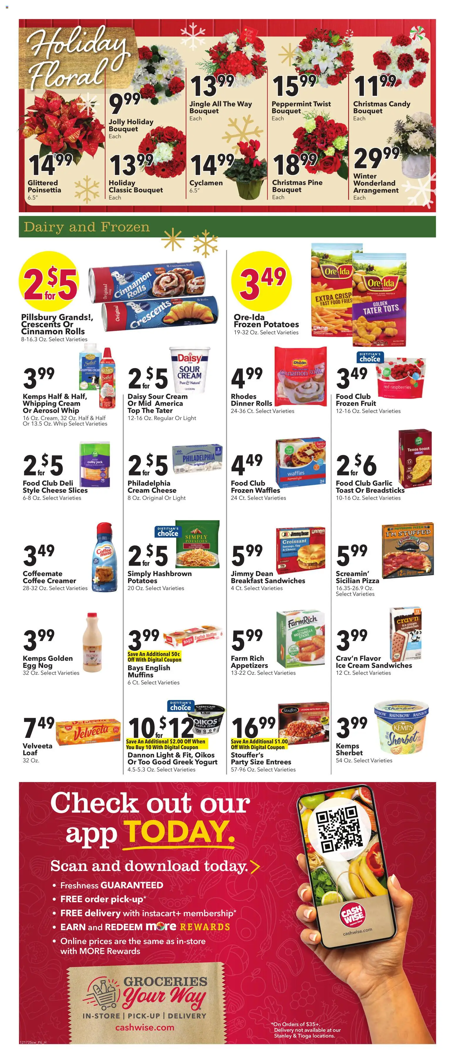 Cash Wise Weekly Ad - valid from 17.12.2025 | Page: 8 | Products: Peppermint, Cheese, Ice cream, Garlic