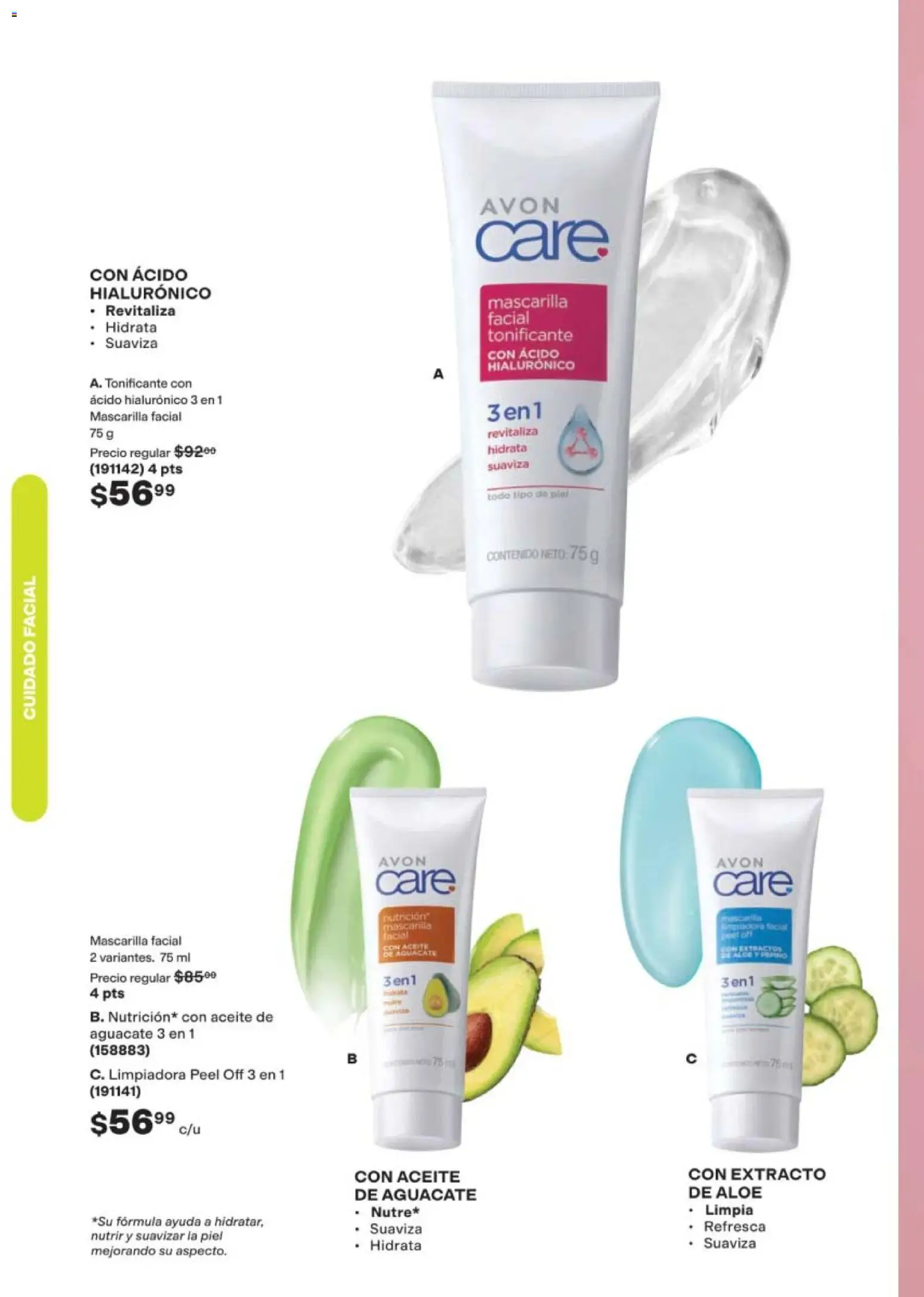 Nuevas ofertas de AVON válidas en toda la República Mexicana desde el 24.04.2026. ¡Encuentra las mejores ofertas en AVON campaña 7 2026! | Página: 140 | Productos: Aceite, Aguacate, Toner, Mascarilla