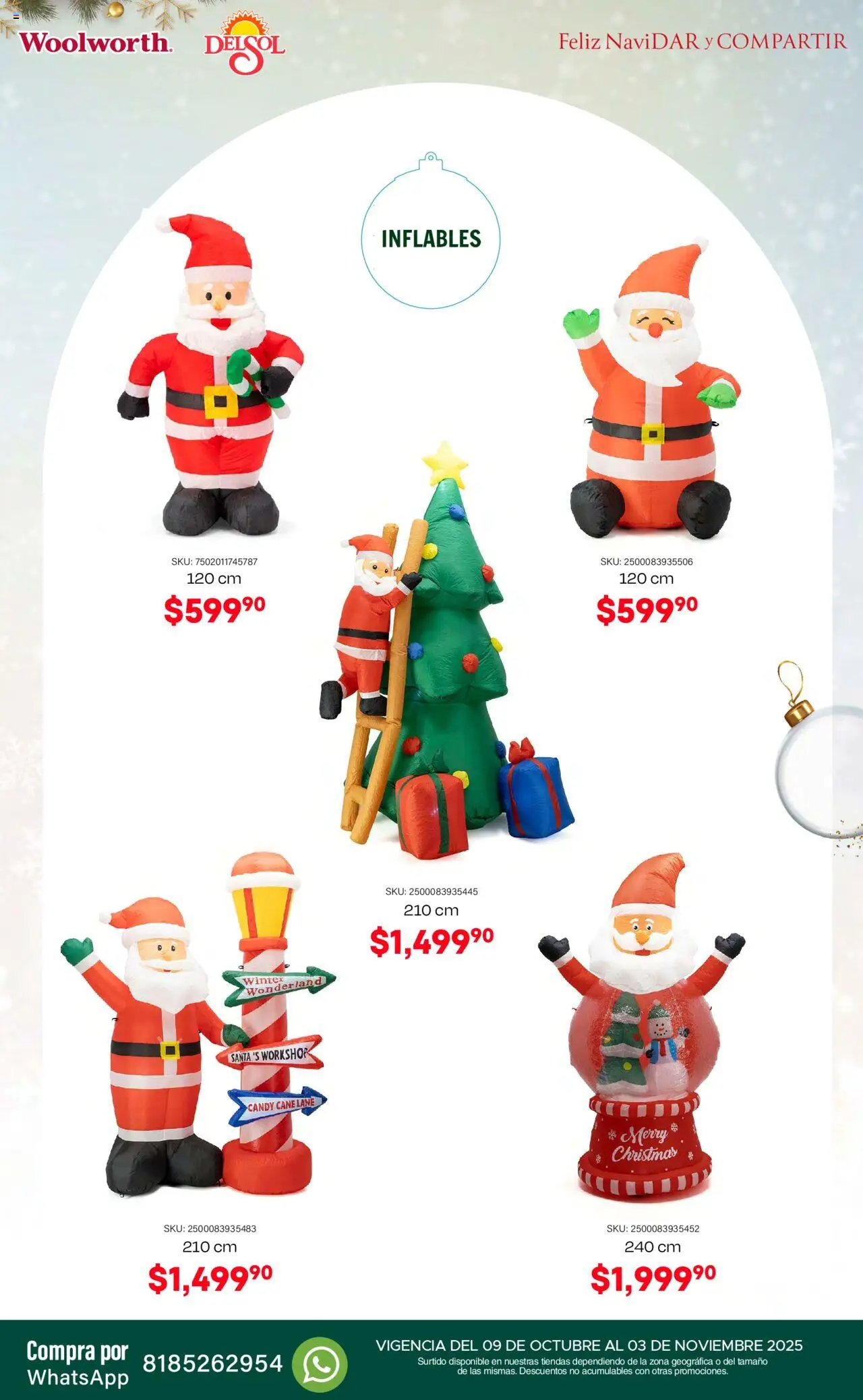 Nuevas ofertas de Del Sol y Woolworth válidas en toda la República Mexicana desde el 09.10.2025. ¡Encuentra las mejores ofertas en Del Sol y Woolworth - Catálogo Feliz NaviDar y Compartir ! | Página: 16