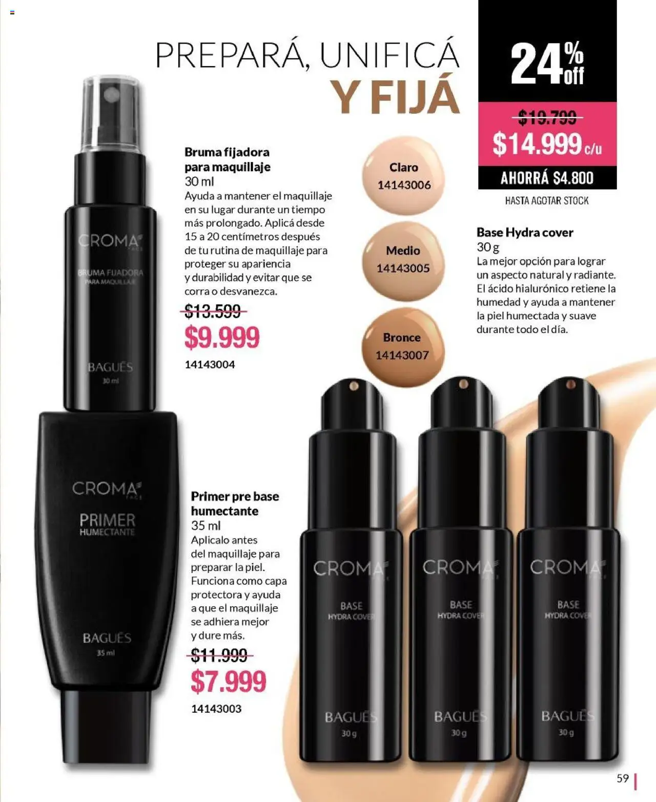 Bagués catálogo │ válido desde el 01.06.2025 | Página: 59 | Productos: Maquillaje, Bruma, Pre base