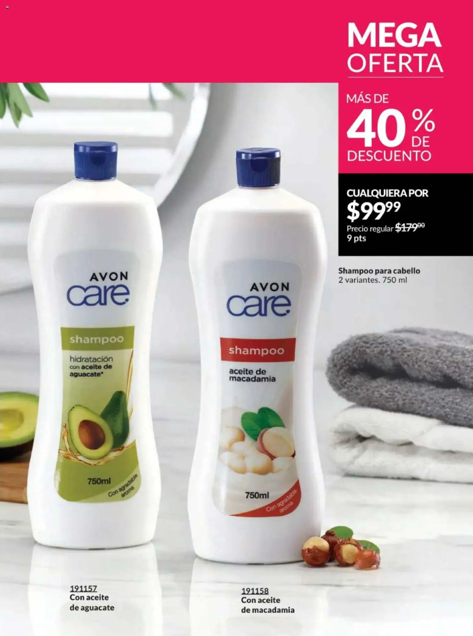 Nuevas ofertas de AVON válidas en toda la República Mexicana desde el 30.01.2026. ¡Encuentra las mejores ofertas en AVON campaña 3 2026! | Página: 195 | Productos: Aceite, Aguacate