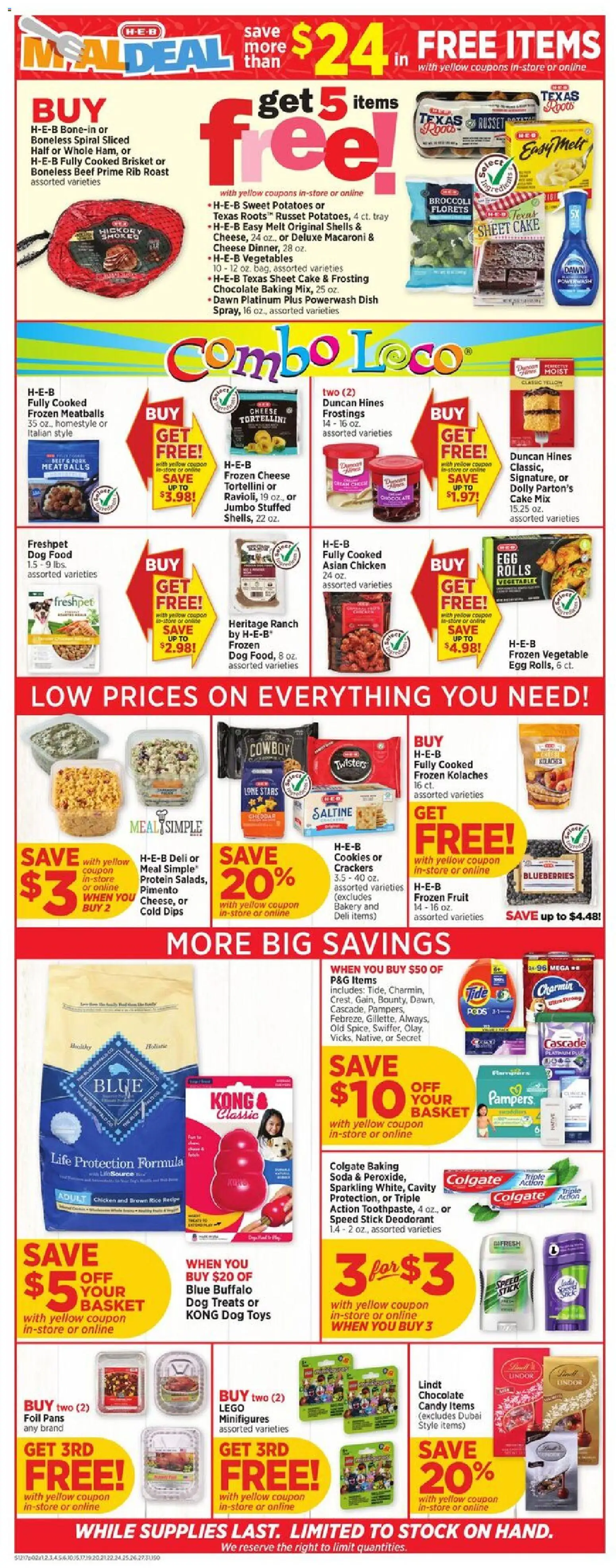 H-E-B Weekly Ad - valid from 17.12.2025 | Page: 2 | Products: Bakery, Dog Treats, Deodorant, Cookies