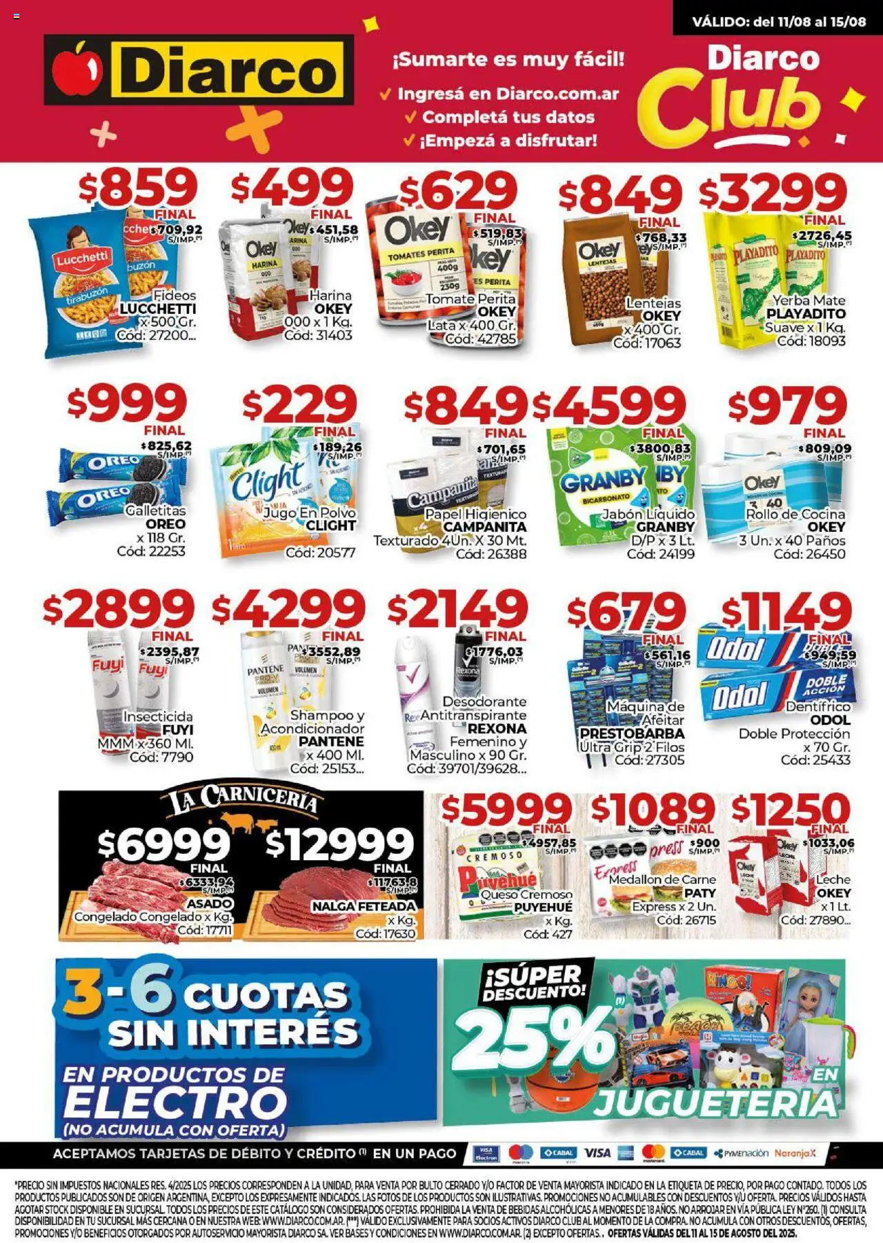 Diarco ofertas │ válido desde el 11.08.2025 | Página: 1 | Productos: Buzón, Cocina, Harina, Tomate