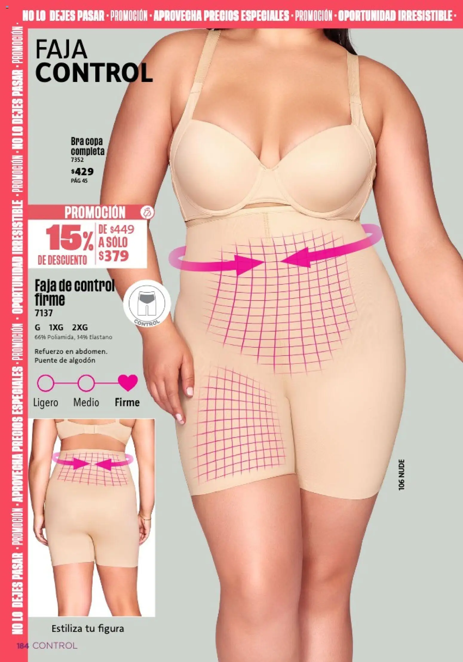 Nuevas ofertas de Ilusión válidas en toda la República Mexicana desde el 01.02.2026. ¡Encuentra las mejores ofertas en Ilusión catálogo Primavera! | Página: 186 | Productos: Algodón, Faja