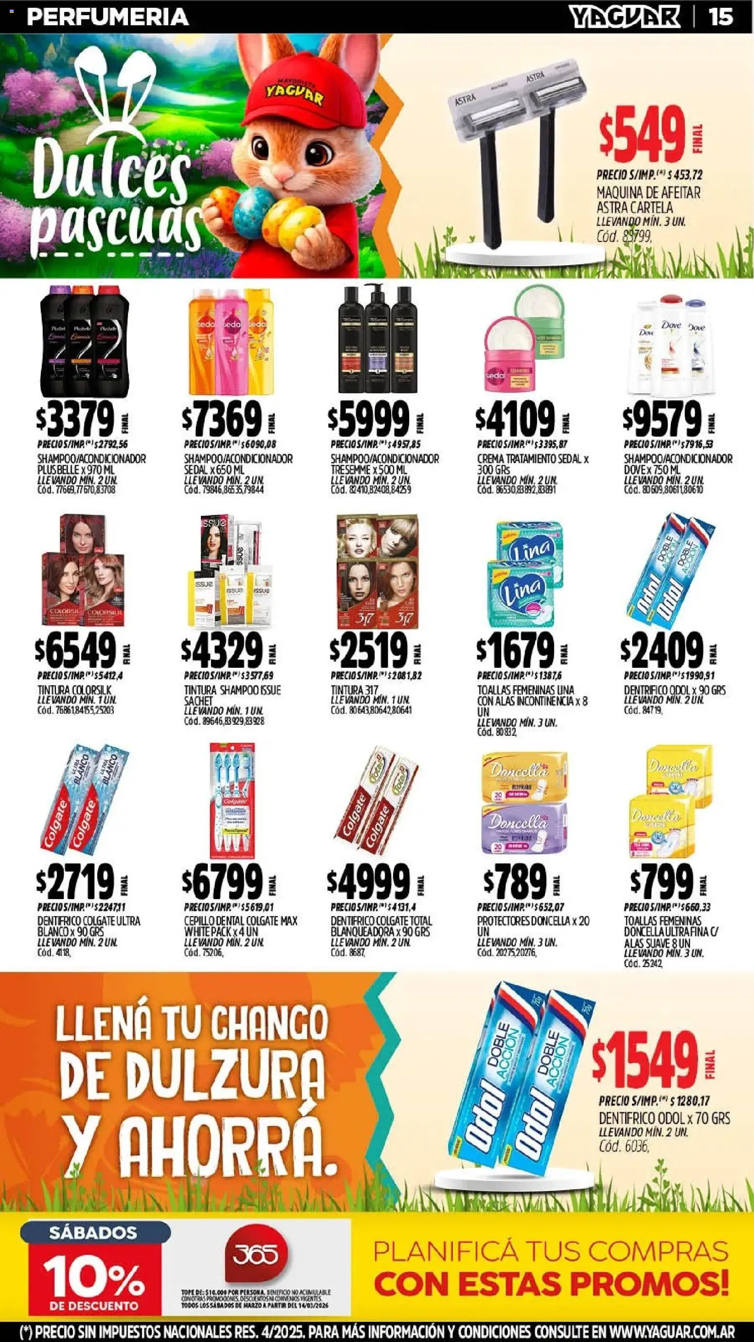 Yaguar - Oferta Semanal Neuquen │ válido desde el 16.03.2026 | Página: 15 | Productos: Maquina de afeitar, Shampoo, Tintura, Crema