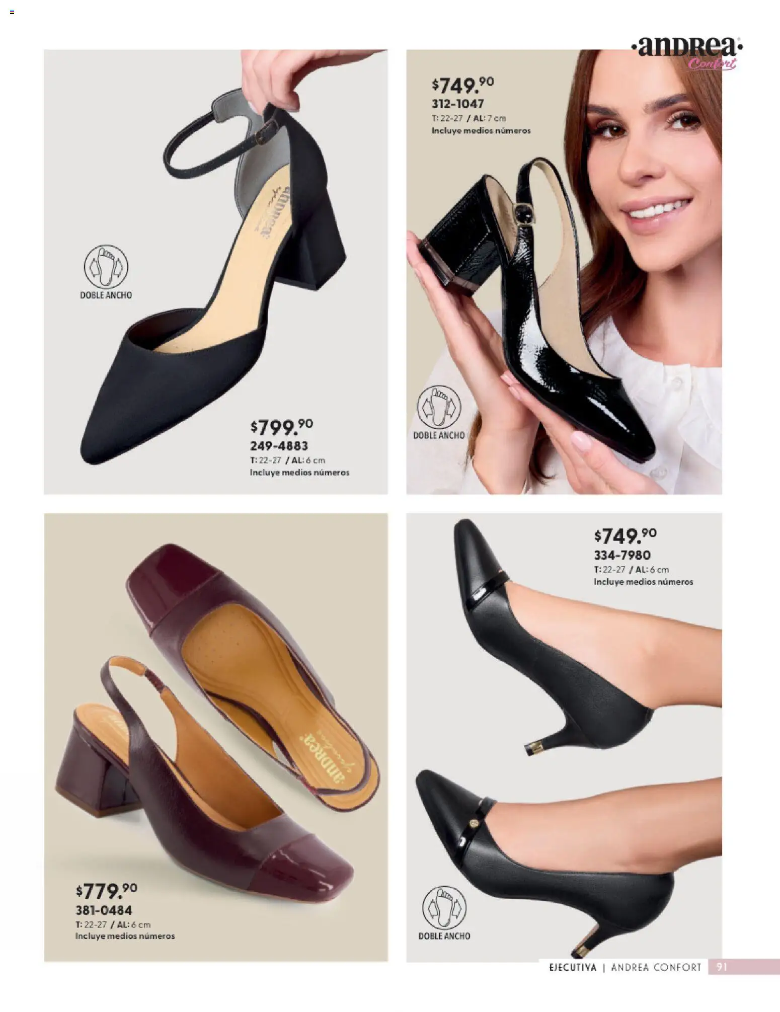 Nuevas ofertas de Andrea válidas en toda la República Mexicana desde el 25.01.2026. ¡Encuentra las mejores ofertas en Andrea catálogo Calzado Confort ! | Página: 91