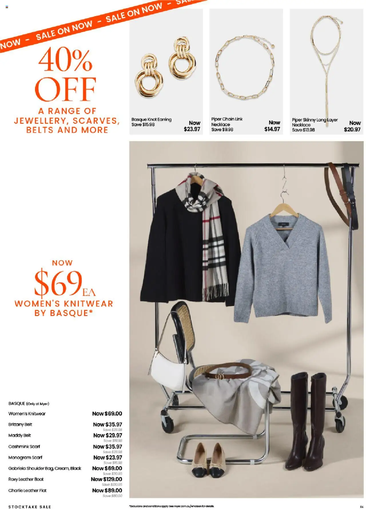 Myer catalogue - valid from 27.05.2025 | Page: 4 | Products: Chain, Knitwear, Scarf, Belt