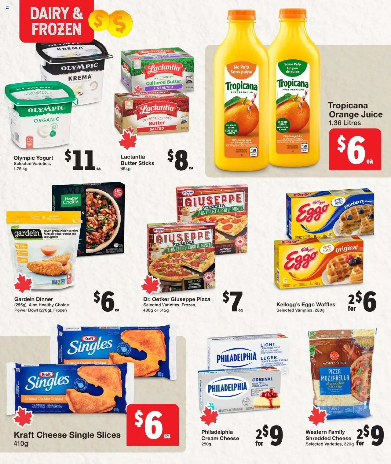 Quality Foods flyer valid from 14.08.2025 | Page: 7 | Products: Cream, Butter, Pizza, Juice