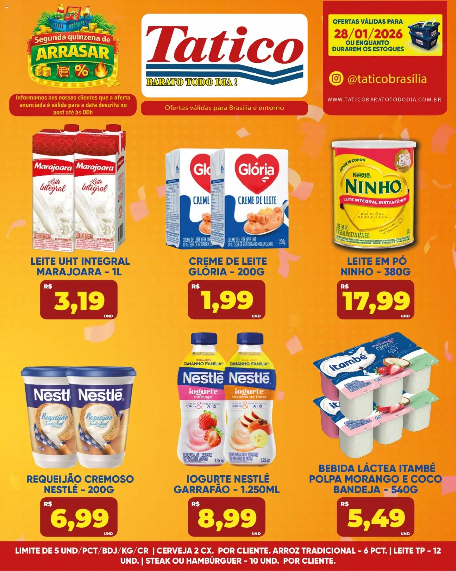 Tatico Folheto - válido de 28.01.2026 | Página: 6 | Produtos: Ferro, Leite integral, Cerveja, Requeijão