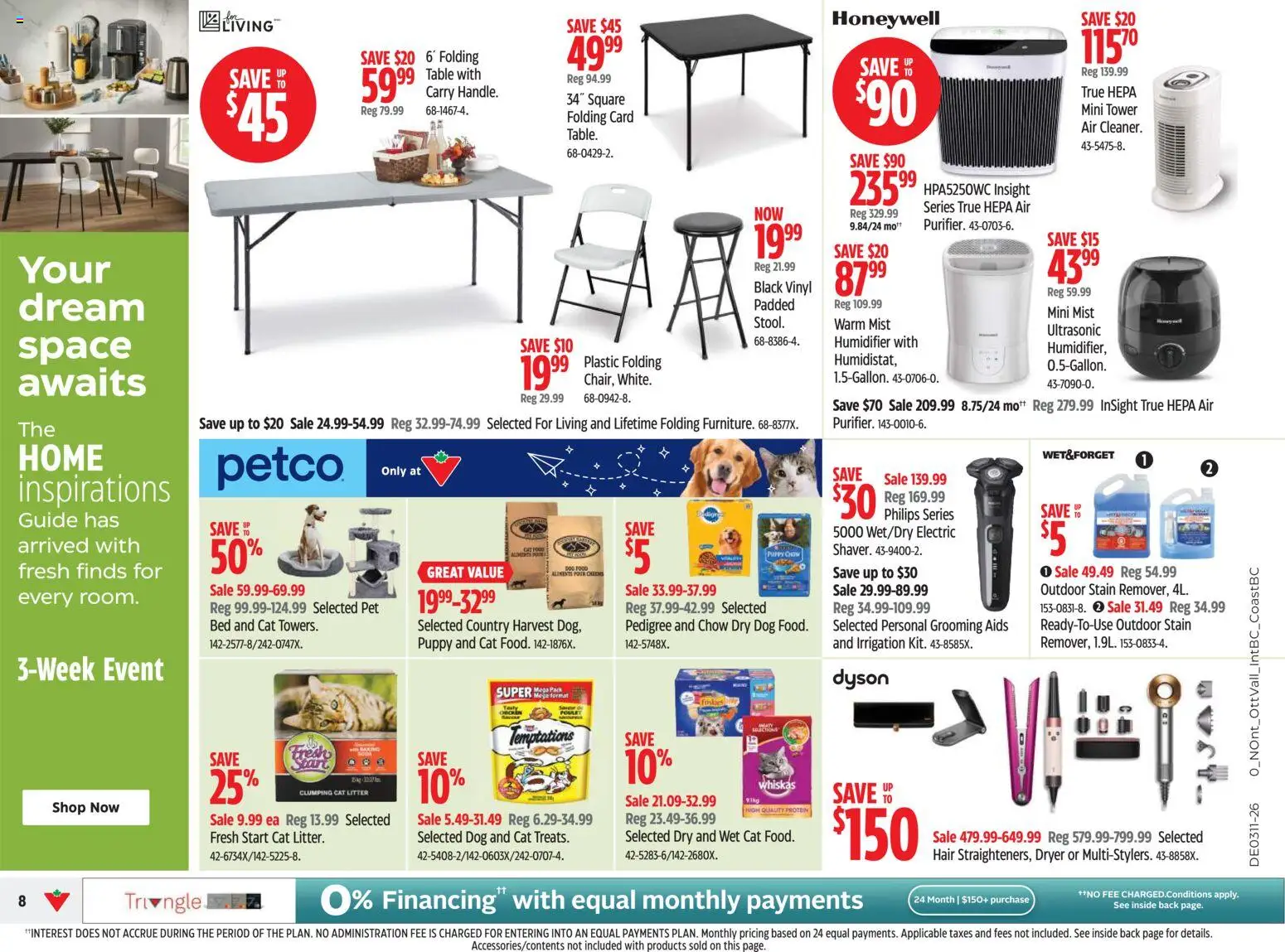 Canadian Tire flyer valid from 12.03.2026 | Page: 8 | Products: Dryer, Bed, Table