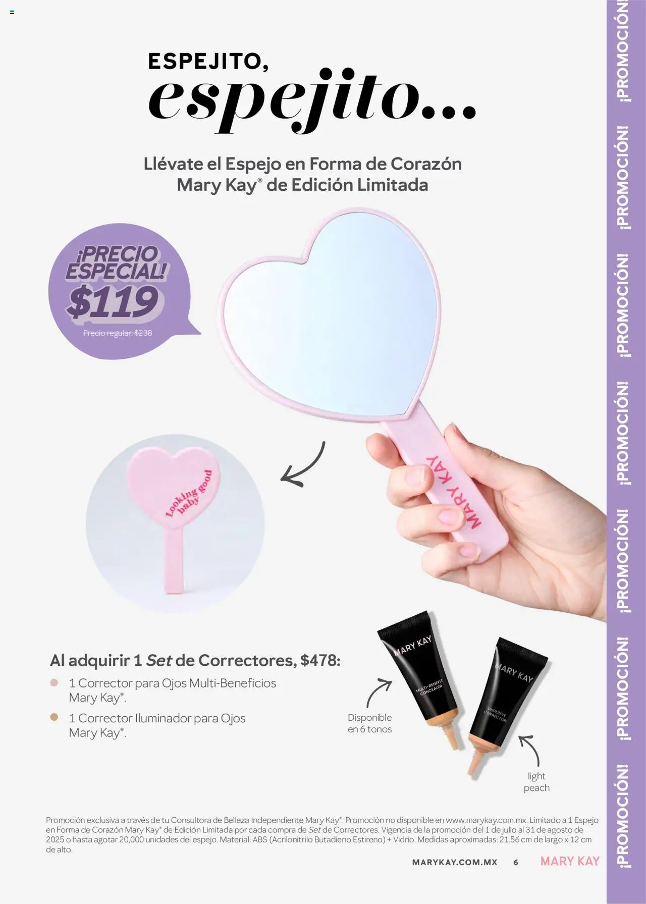 Nuevas ofertas de Mary Kay válidas en toda la República Mexicana desde el 01.07.2025. ¡Encuentra las mejores ofertas en Mary Kay catálogo! | Página: 6 | Productos: Iluminador, Espejo, Corrector