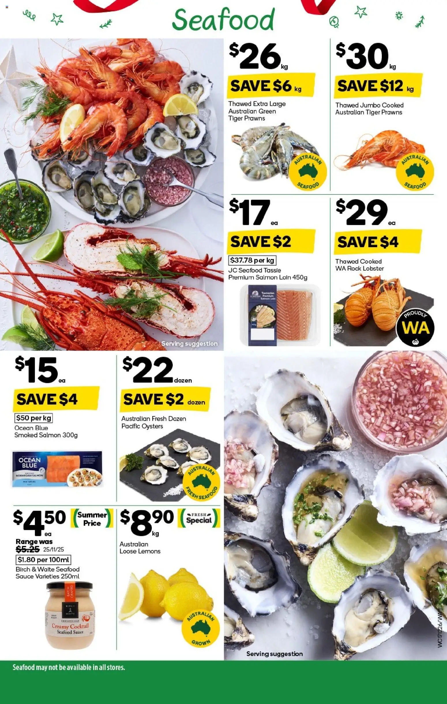 Woolworths catalogue - valid from 17.12.2025 | Page: 11 | Products: Lobster, Prawns, Sauce, Seafood
