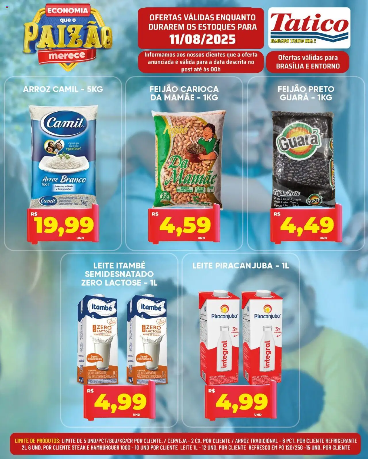Tatico Folheto - válido de 12.08.2025 | Página: 20 | Produtos: Feijão, Leite, Cálcio, Hambúrguer