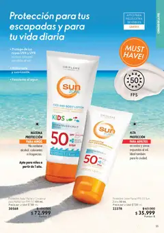 Oriflame catálogo 04 -  Vista previa de la revista de la tienda Oriflame valido desde el 07.03.2026 | Página: 55 | Productos: Body, Uva, Protector solar, DVD