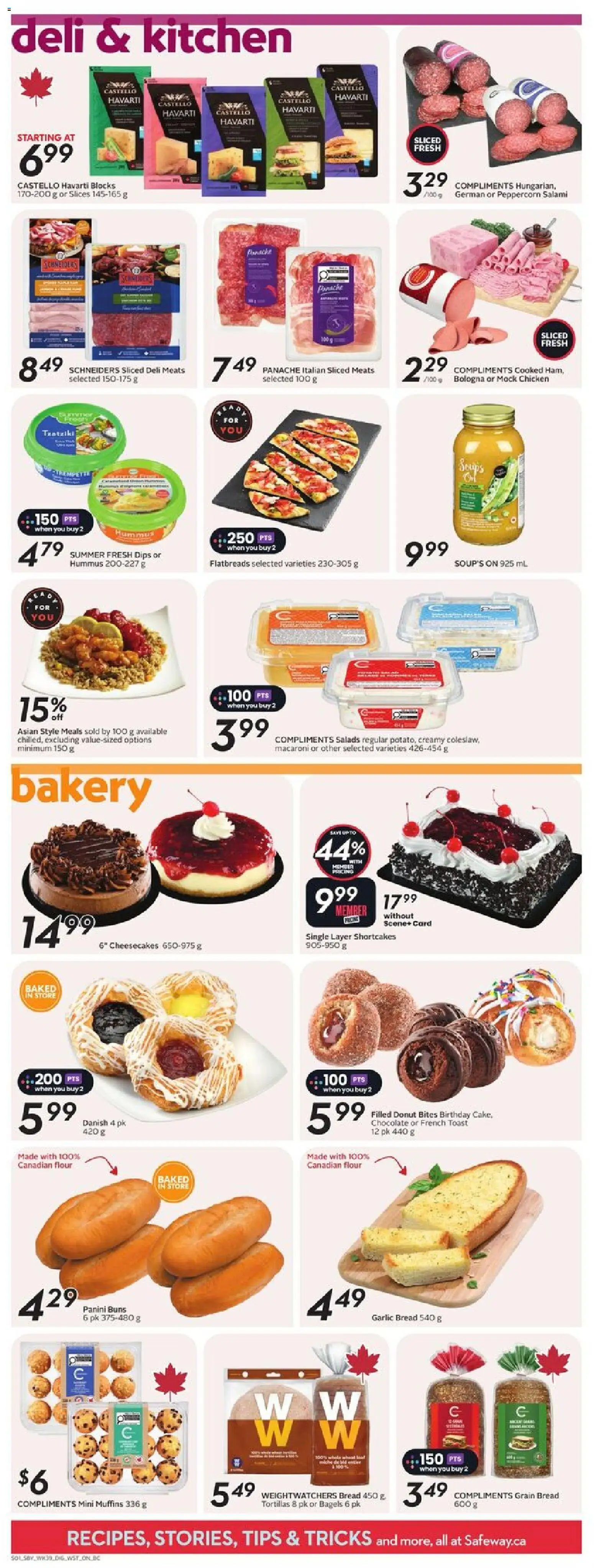 Safeway flyer valid from 22.01.2026 | Page: 9 | Products: Bread, Chocolate, Salami, Chicken