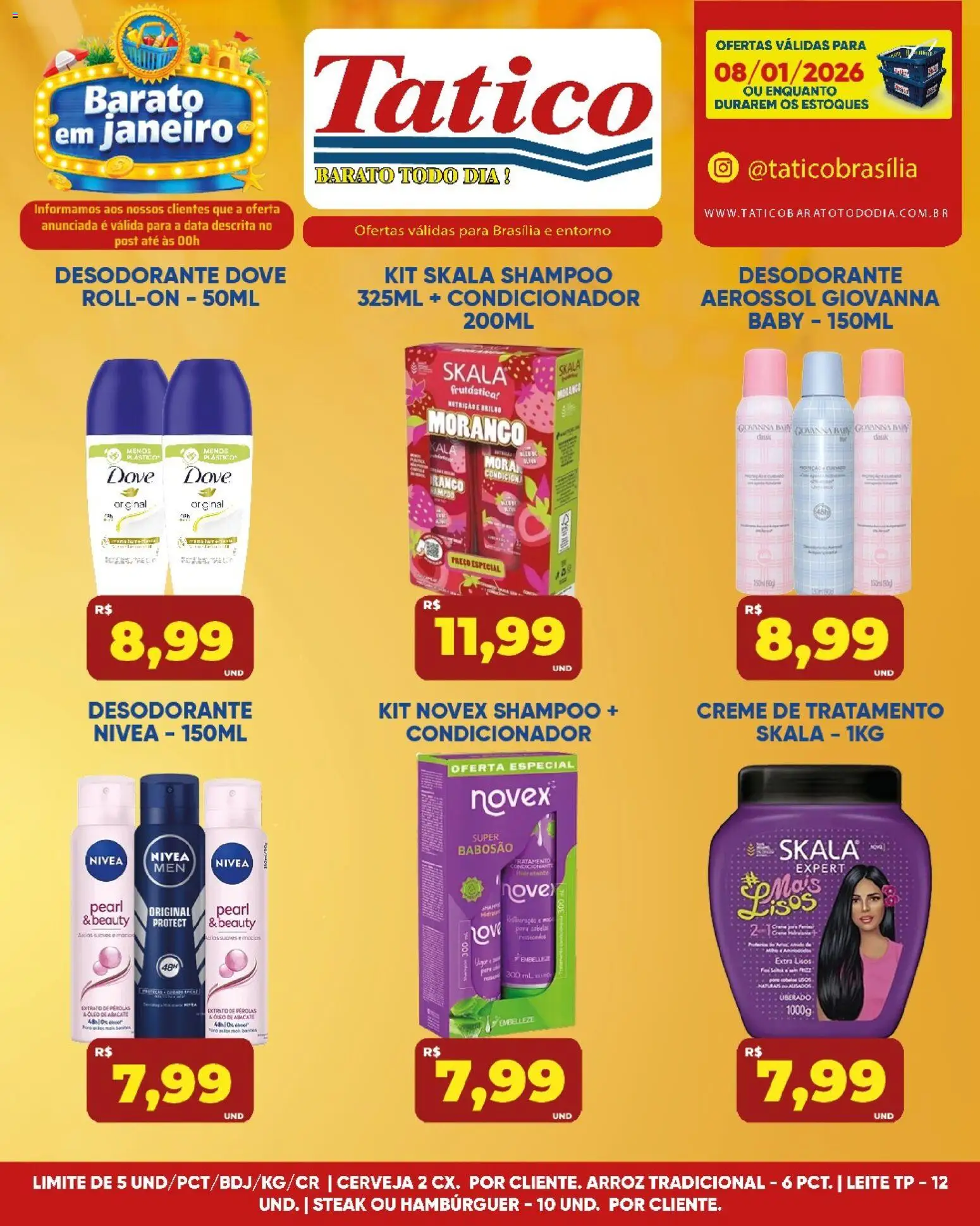 Tatico Folheto - válido de 09.01.2026 | Página: 29 | Produtos: Condicionador, Leite, Creme, Hambúrguer