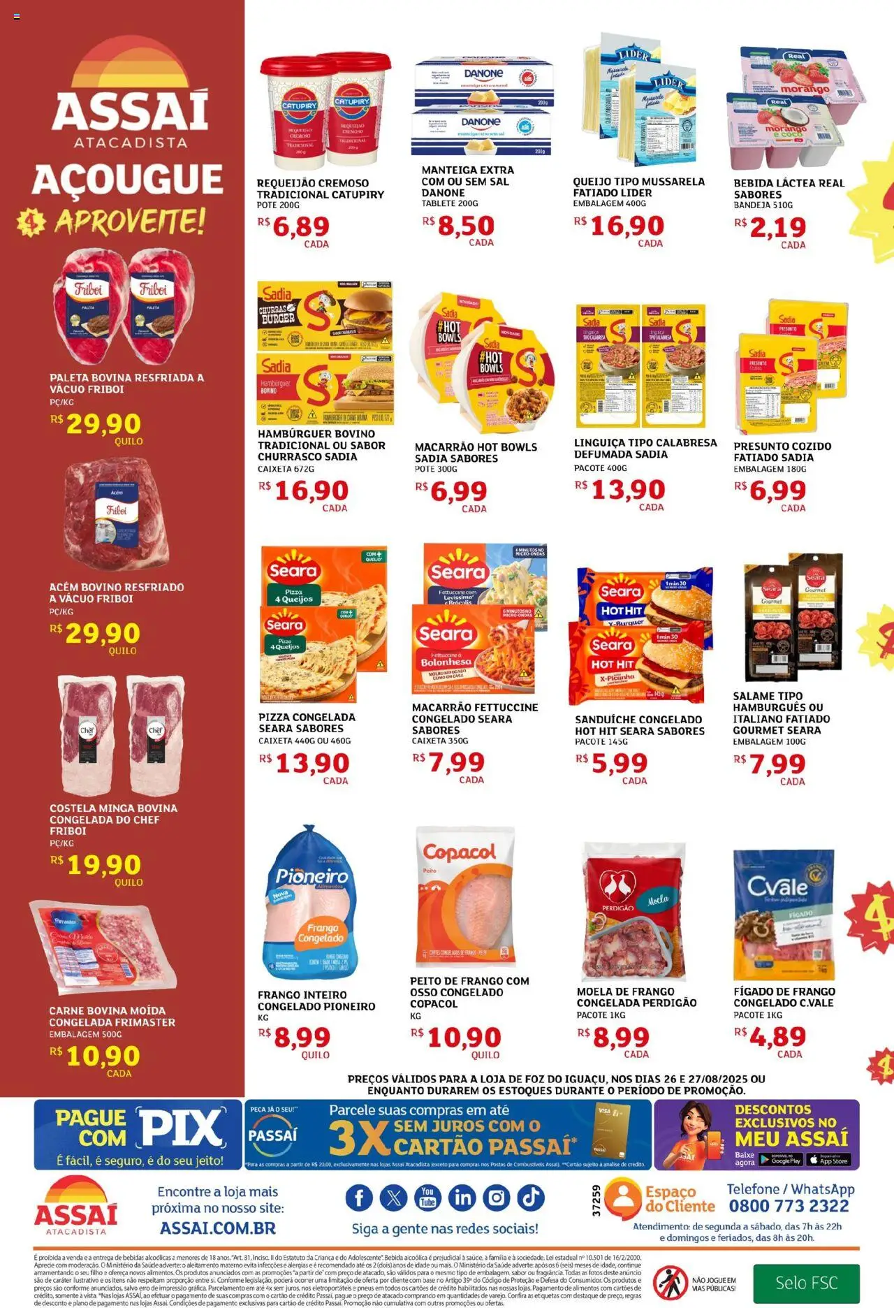 Assaí Atacadista Folheto - válido de 26.08.2025 | Página: 2 | Produtos: Pneus, Base, Frango, Mussarela