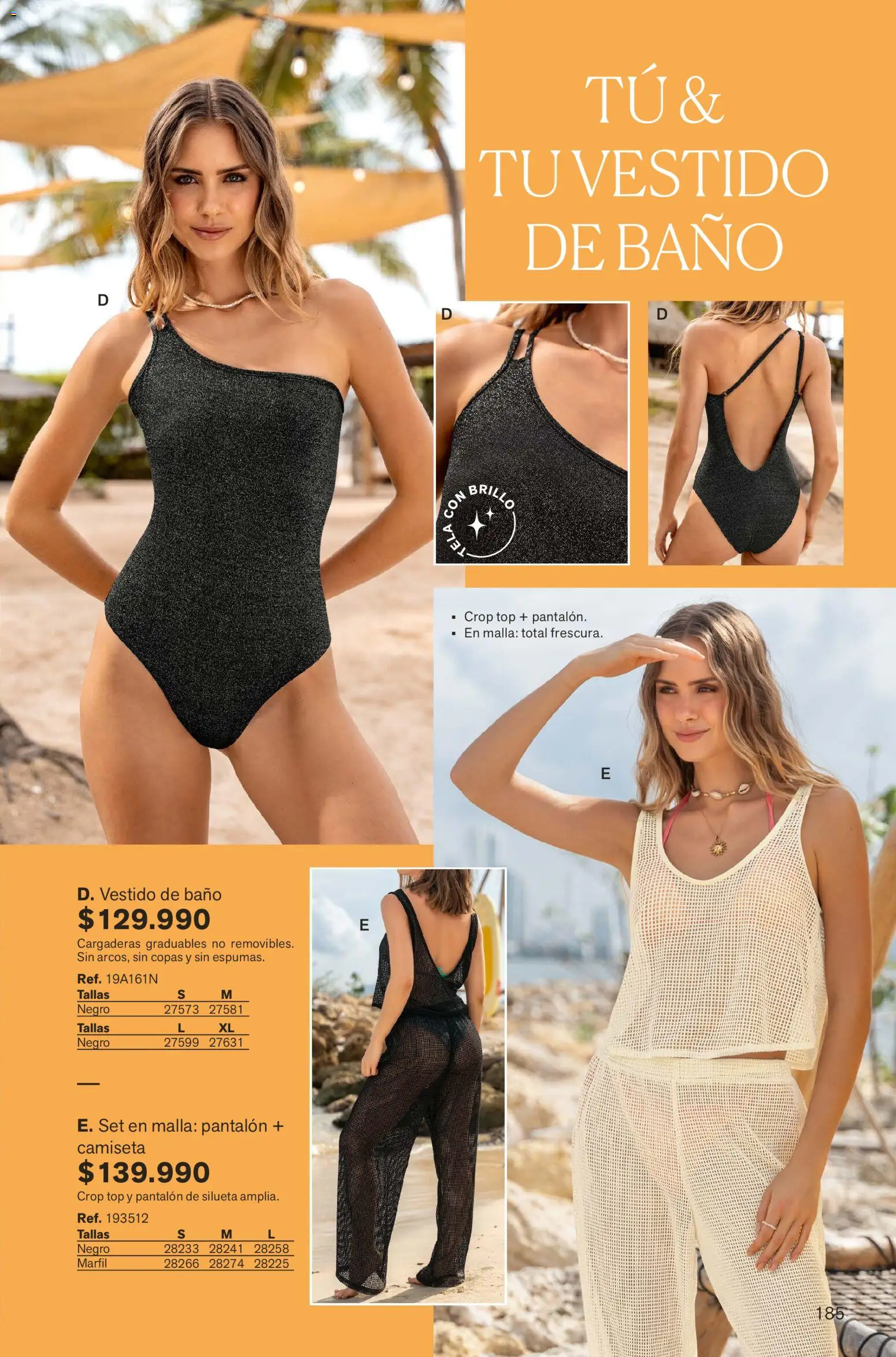 Leonisa revista - valida desde el 01.02.2026 | Página: 185 | Productos: Brillo, Camiseta, Baño, Vestido de baño