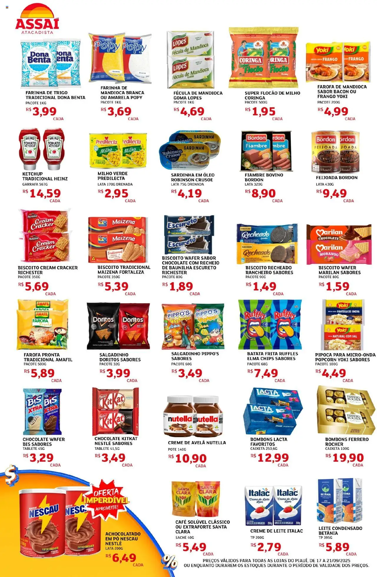 Assaí Atacadista Folheto - válido de 17.09.2025 | Página: 2 | Produtos: Milho verde, Farinha de trigo, Batata, Leite condensado