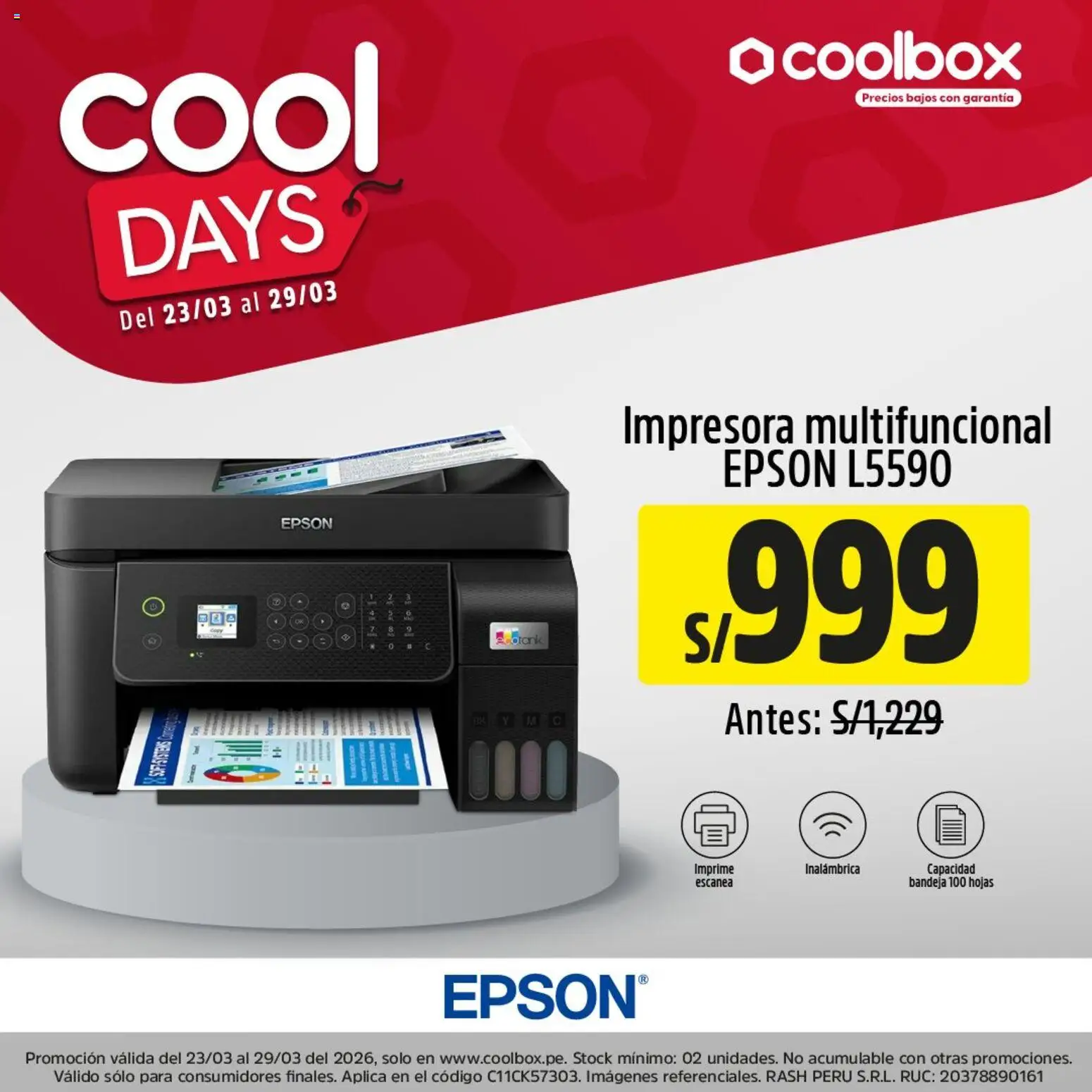 Catálogo Coolbox válido desde 23.03.2026 | Página: 5 | Productos: Impresora