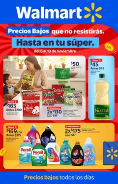 Vista previa de Walmart folleto Hasta en tu súper, nuevo folleto de la tienda, válido en México a partir del 06.11.2025